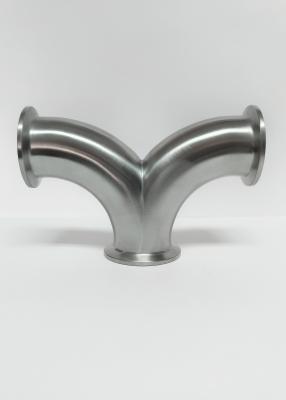 China Tri Clamp Stainless Steel Y Pipe Fittings 3A Certified Ss 304 for sale
