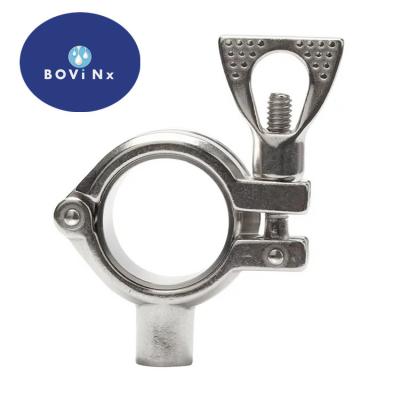 China Food Grade  Sanitary 304 Stainless Steel Pipe Fittings Feruule Single Pin Clamp for sale