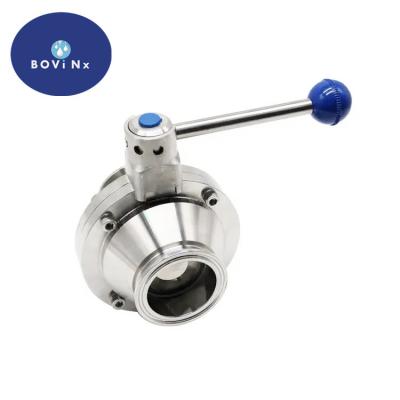 China Manual Sanitary Butterfly Stainless Steel Valves 1 Inch SMS Standard for sale