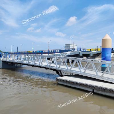 China Doca marinha de flutuação do pontão de flutuação da liga T6061 de alumínio de ponte de plataforma do barco do corredor central de alumínio da ponte de flutuação à venda