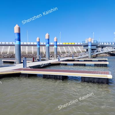 China Marina Aluminium Floating Dock Pontoon Floats Finger Walking Bridge Jetty for sale