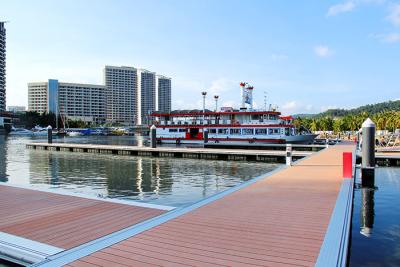 中国 Durable Marine Floating Platform Engineering Design WPC Decking Floating Dock Walkway 販売のため