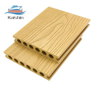 China Marine Flooring WPC Plastic Wood Deck Outdoor Wood Plastic Composite Decking for sale