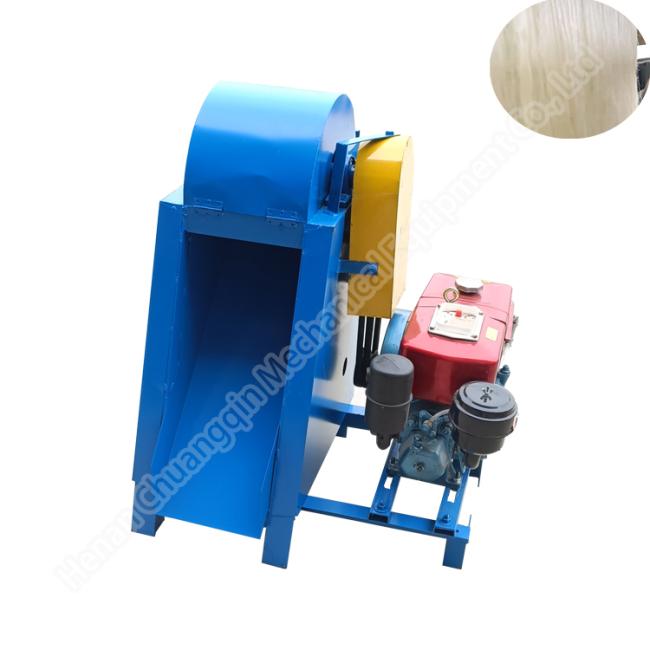 Industrial hemp decorticator machine extracting plant fibers