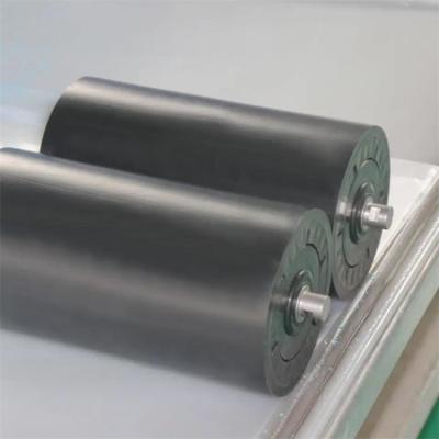 China 4 Inch Black Polymer HDPE Conveyor Adjusting Rollers Friction Idler Roller for sale