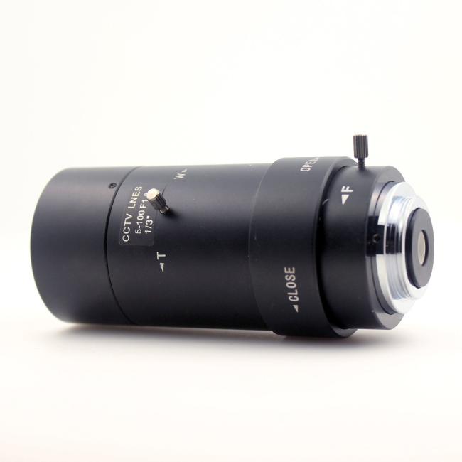 1/3" 5-100mm CCTV Lens IR F1.8 CS Aperture Focal Manual Iris for IP CCD Camera 1/3" 5-100mm CCTV Lens IR F1.8 CS Aperture Focal Manual Iris for IP CCD Camera