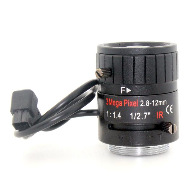 3MP 1/2.7" 2.8-12mm F1.4 Manual Varifocal DC Auto Iris CCTV IR Lens CS Mount for IP Box Camera for Surveillance camera 3MP 1/2.7" 2.8-12mm F1.4 Manual Varifocal DC Auto Iris CCTV IR Lens CS Mount for IP Box Camera for Surveillance camera