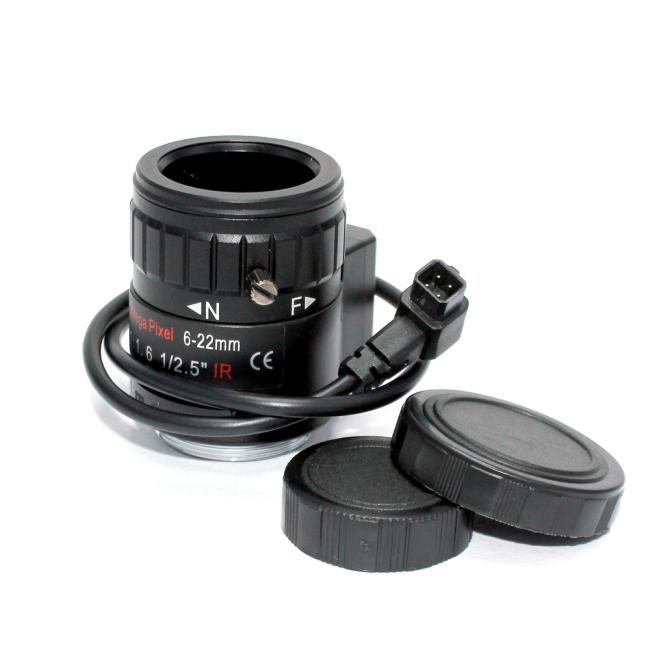 5 Megapixel 1/2.5" 6-22mm F1.6 IR Manual Varifocal DC Auto Iris CCTV Lens CS Mount for Megapixel HD Analog IP Camera 5 Megapixel 1/2.5" 6-22mm F1.6 IR Manual Varifocal DC Auto Iris CCTV Lens CS Mount for Megapixel HD Analog IP Camera