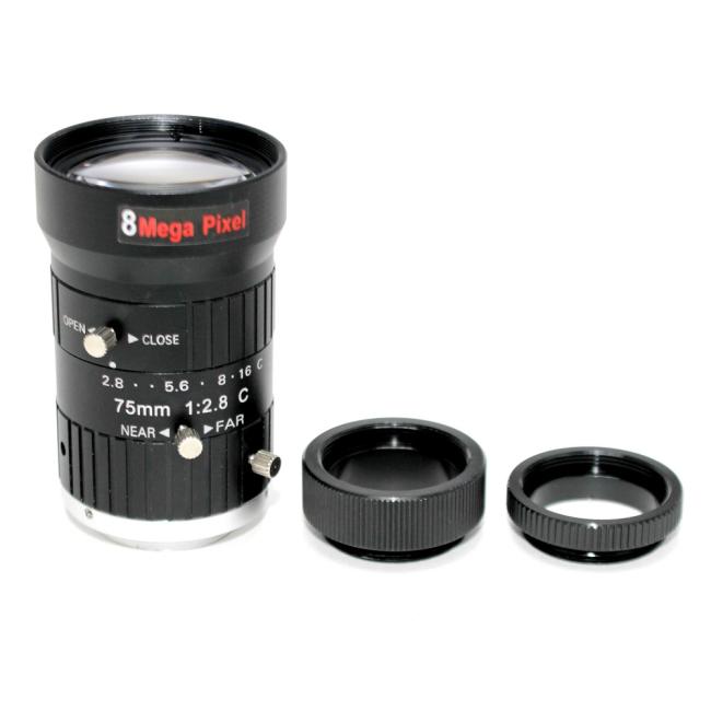 8Mega Pixel HD 75mm CCTV C Mount Lens Manual Iris Manual Focus F1.8 Aperture 1" Image Format Industrial Security Camera 8Mega Pixel HD 75mm CCTV C Mount Lens Manual Iris Manual Focus F1.8 Aperture 1" Image Format Industrial Security Camera