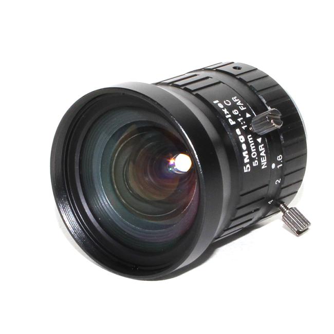 5mm HD 5MP LENS CCTV Camera Lens F1.6 Aperture 1/1.7" Image Format Mount C for Industrial Security Road Monitoring 5mm HD 5MP LENS CCTV Camera Lens F1.6 Aperture 1/1.7" Image Format Mount C for Industrial Security Road Monitoring