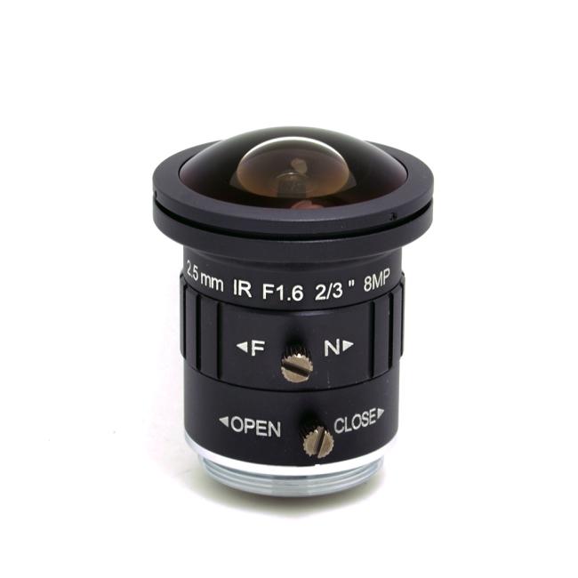 2.5mm 4K 8MP 2/3" F1.6 IR Fisheye Wide Angle View CS Mount Mono-focal CCTV Lens Auto Iris 8 Megapixel for CCTV 4K Camera 2.5mm 4K 8MP 2/3" F1.6 IR Fisheye Wide Angle View CS Mount Mono-focal CCTV Lens Auto Iris 8 Megapixel for CCTV 4K Camera
