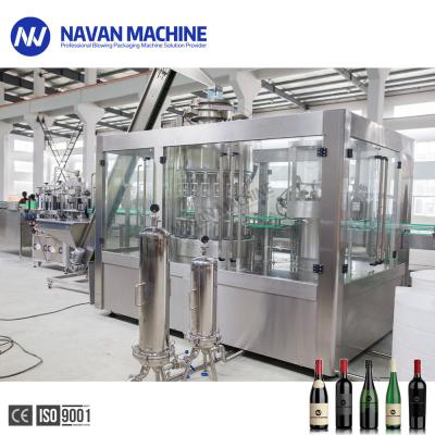 China Automatic 8000-9000BPH Glass Bottle Wine 3 In 1 Filling Machine for sale