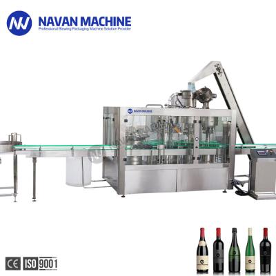 China Full Automatic Alcoholic Drink Wine Filling Bottling Machine For Glass Bottle for sale