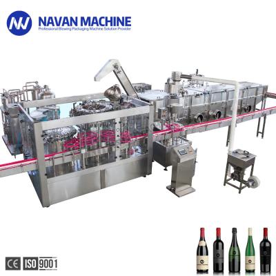 China Automatic Glass Bottle Aluminium Cap Washing Filling Capping Machine For Wine for sale