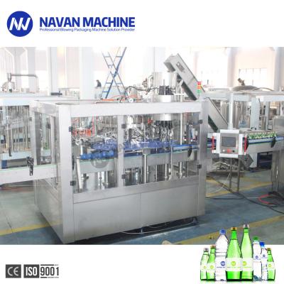 China Monoblock 200-2000ml Glass Bottle Soda Water Carbonated Drink Filling Machine for sale