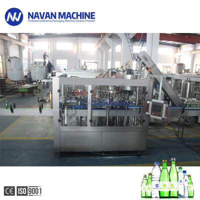 China A soda da garrafa de vidro carbonatou a máquina tampando de enchimento de lavagem da bebida à venda