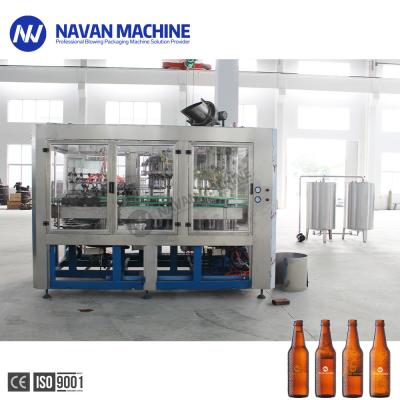 China Automatic Glass Bottle Liquor / Spirits / Beer Washing Filling Capping Bottling Machine for sale