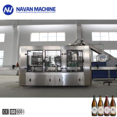 China High Speed Beer Filling Machine Glass Bottle Filler Equipment Balanced Pressure for sale