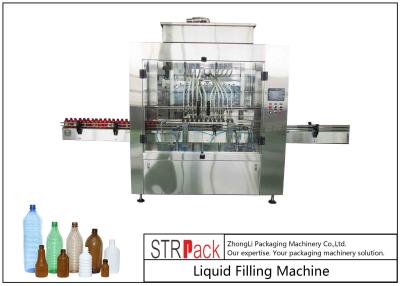 China PLC Control Timed Fully Automatic Liquid Filling Machine 16 Heads For Farm Chemicals for sale