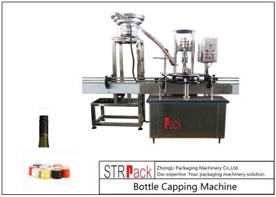 China One Heads Bottle Capping Machine / ROPP Aluminum Screw Cap Crimping Machine for sale