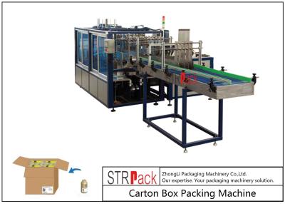 China Liquid Filling Line Carton Packing Machine For 250ML-2L Round Bottle Carton Packaging for sale