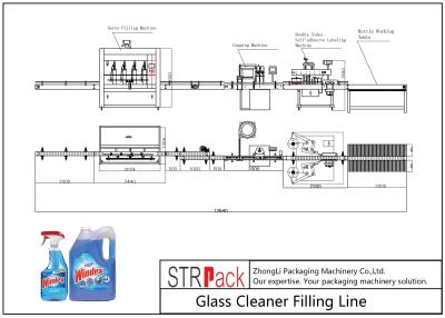 China Multifunctional Glass Cleaner Liquid Soap Filling Machine Automatic Liquid Filling Line for sale