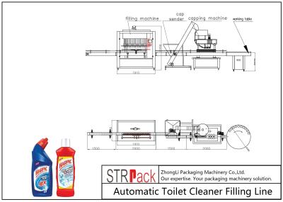 China Eficiência elevada detergente líquida compacta da máquina de enchimento da máquina de enchimento do líquido de limpeza do toalete à venda