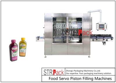 China Fully Automated 1-5L Fruit and Vegetable Juice Bottles Piston Filling Machine With Volumetric Piston Filler for sale