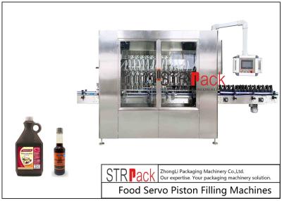 China Automatic Linear Piston Filling Machine for Worcester Sauce Food Bottle for sale