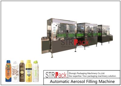 China 1200Cans/H 600ml Aerosol Filling Machine For Sunscreen Spray Production for sale