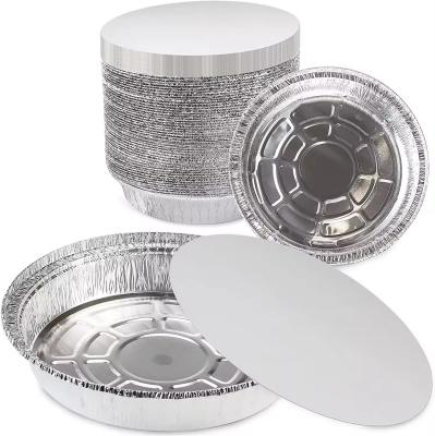 China 7 8 9 Inches Round Aluminum Foil Pan For Cooking Silver Foil Container à venda