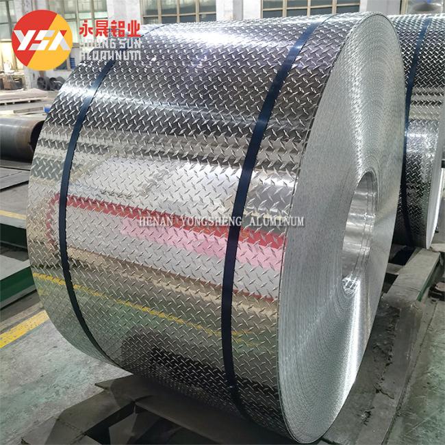 Embossed aluminum coil production