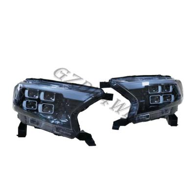 China Los accesorios del coche ennegrecen las luces de la cabeza del LED para Ford Ranger 2015+ en venta