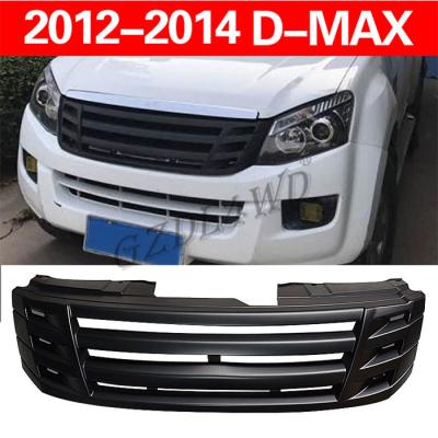 China Matte Black Front Racing Grill Grille Abs Replacement Grills Trims For Isuzu D-Max Dmax 2012 2013 2014 Bumper Mask Mesh for sale