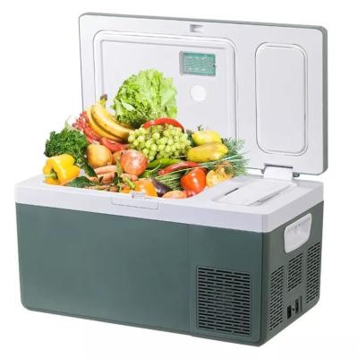 China Compressor Truck Fridge AC/DC Portable Refrigerator Small Cooler For Outdoor Camping for sale