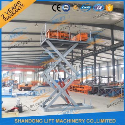 China CE 3T 4.5M Stationary Hydraulic Scissor Lift Table Scissor Lift Platform for Cargo Material for sale