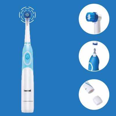China Dry battery rotary electric toothbrush 45 ° rotary cleaning portable oral cleaning en venta