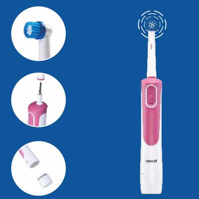 China Battery Operated Oscillation Toothbrush 45 ° rotary cleaning portable oral cleaning en venta