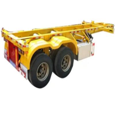 China HOWO 20 40 FT Skeletal Container Chassis Semi Trailer 50ton High Load Capacity Sliding Skeleton Semi Trailer for sale