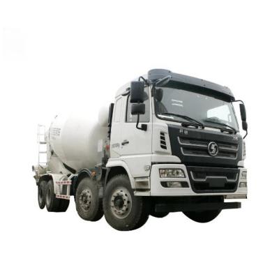 China Mobile Heavy-Duty Shancman 8X4 Chassis Concrete Mixer Truck on-Site Hydraulic Discharge for sale