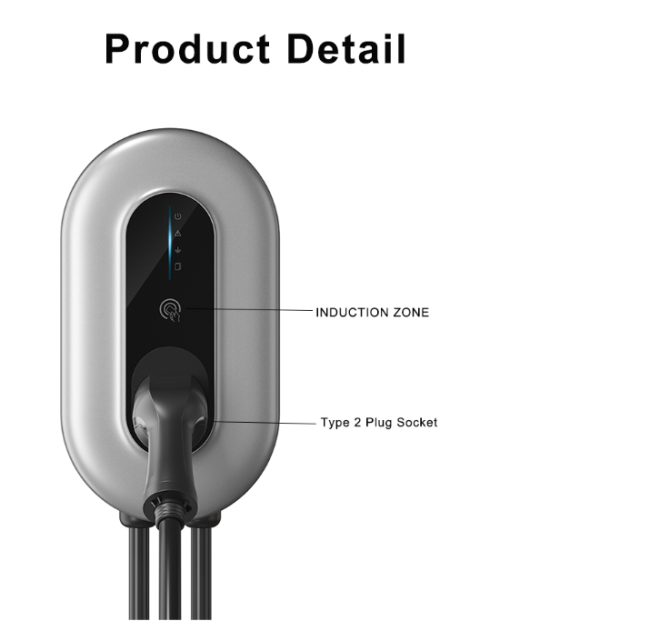 Wall-Mount/Pole-Mount EVSE EV Charger with Plastic PC94V0 Enclosure 7