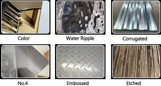 Mirror polished stainless steel surface