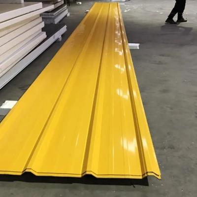 China DX51D PPGI golfvormige trapeziumvormige 16 gauge PPGI-staalplaat gegolfde stalen dakplaat Te koop