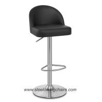 Quality Adjustable Club Brushed Kitchen Swivel 40cm 76cm Pu Leather Bar Stools for sale