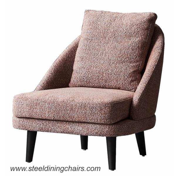 Quality Deep Seat Indoor SGS 85cm Upholstered Dining Chairs With Metal Legs for sale