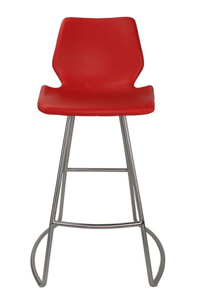 Quality Pu Leather Stainless Brushed Bar Stool BC-348 For Kitchen for sale