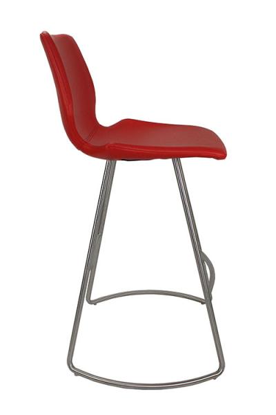 Quality Pu Leather Stainless Brushed Bar Stool BC-348 For Kitchen for sale