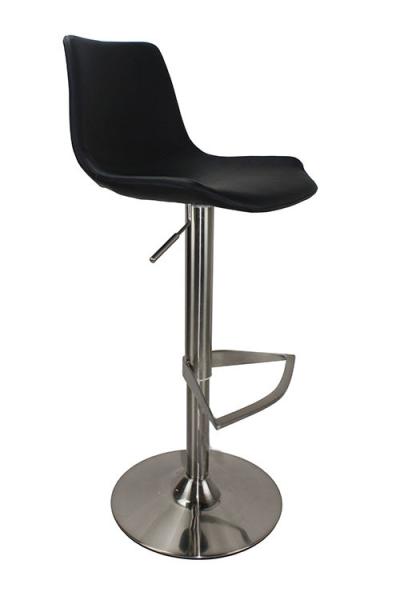 Quality SGS High End Brushed SS Pu Leather Bar Stool For Home for sale