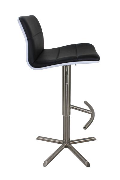 Quality Round T Footrest SGS Brushed Pu Leather Bar Stool for sale