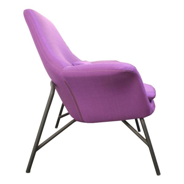 Quality SGS Swivel Fabric 0.274CBM Metal One Seat Sofa 88*86*65 for sale